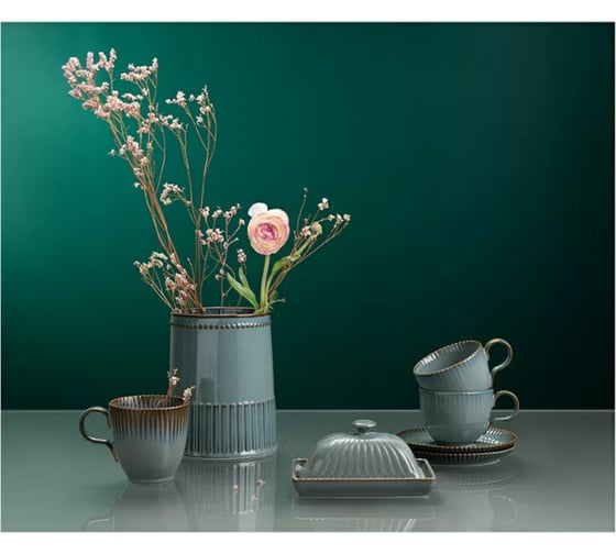 Кружка из фарфора Tkano Kitchen Spirit темно-серая, 350 мл TK22-TW_CU0001