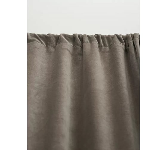 Штора из хлопкового бархата Tkano Essential серый, 150x290 см TK23-CUR0008