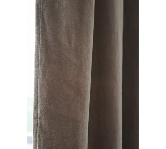 Штора из хлопкового бархата Tkano Essential серый, 150x290 см TK23-CUR0008