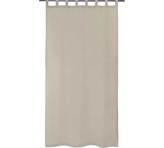Штора из хлопка и льна Tkano Essential бежево-серый, 150x290 см TK23-CUR0006
