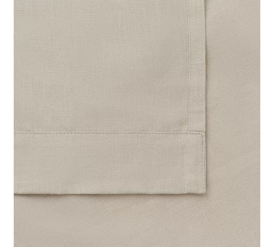 Штора из хлопка и льна Tkano Essential бежево-серый, 150x290 см TK23-CUR0006