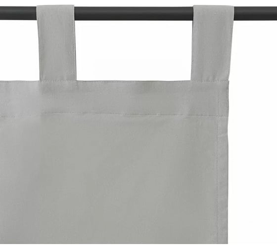 Двойная штора из хлопка Tkano Essential базовая, серый, 150x290 см TK23-CUR0005