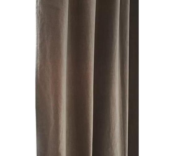 Штора из хлопкового бархата Tkano Essential бежевый, 150x290 см TK23-CUR0009