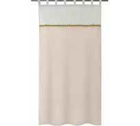 Штора из хлопка с помпонами Tkano Essential бежево-серый, 150x290 см TK23-CUR0002