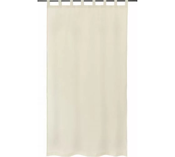 Штора из хлопка и льна Tkano Essential кремовый, 150x290 см TK23-CUR0007