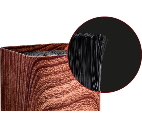 Подставка для ножей Lara универсальная квадрат Soft touch LR05-102 Wood