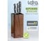 Подставка для ножей Lara универсальная квадрат Soft touch LR05-102 Wood 3