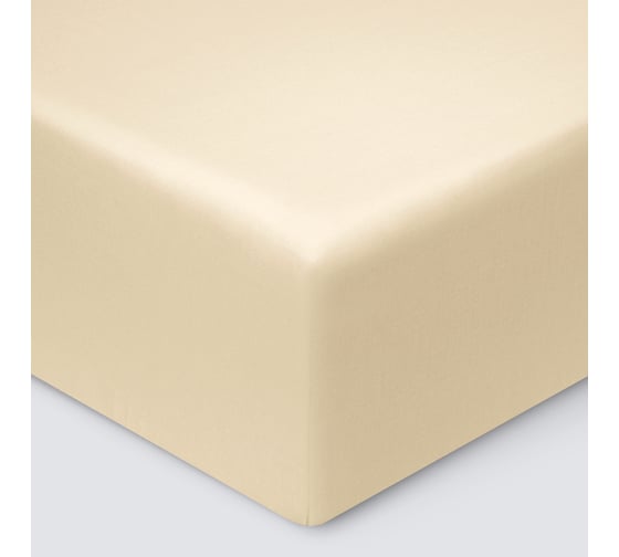 Простыня на резинке Ecotex ПРСС14 Моноспейс сатин, 140x200x23, кремовая 4680088205908 ПРСС14/кремовая