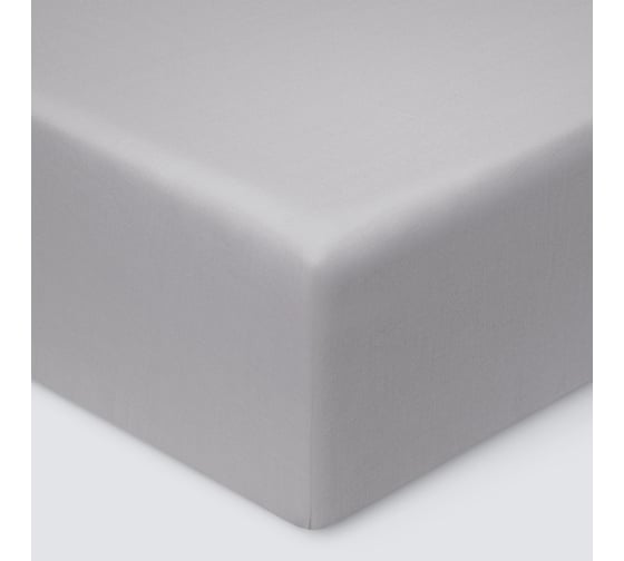 Простыня на резинке Ecotex ПРСС18 Моноспейс сатин, 180x200x23, темно-серая 4680088205519 ПРСС18/темно-серая