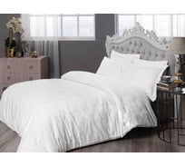 Комплект постельного белья TAC JAKAR SATEN евро, BRINLEY, белый 3796-55400