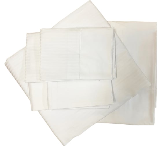 Комплект постельного белья TAC PREMIUM BASIC STRIPE евро, BEYAZ, жемчужно-белый 3706-53689