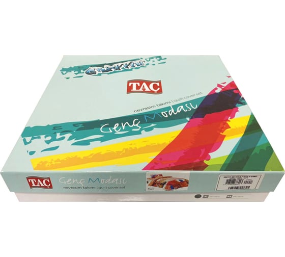 Комплект постельного белья TAC RANFORCE YOUNG 1.5 спальный, TEDDY, серый 3519-76819