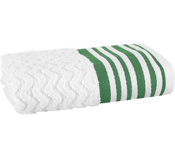 Махровое полотенце TAC LINE 50х90 см, 500 г/м2, GREEN, белый/зеленый 2786-21404 1