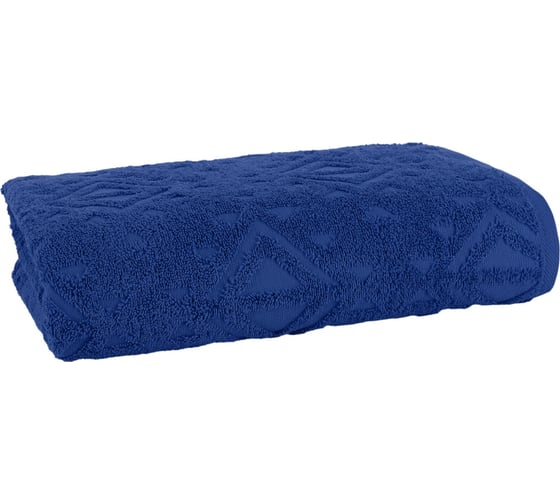 Махровое полотенце TAC JACQUARD 70х140 см, 500 г/м2, MAVI, синий 2794-21424