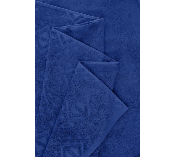 Махровое полотенце TAC JACQUARD 70х140 см, 500 г/м2, MAVI, синий 2794-21424