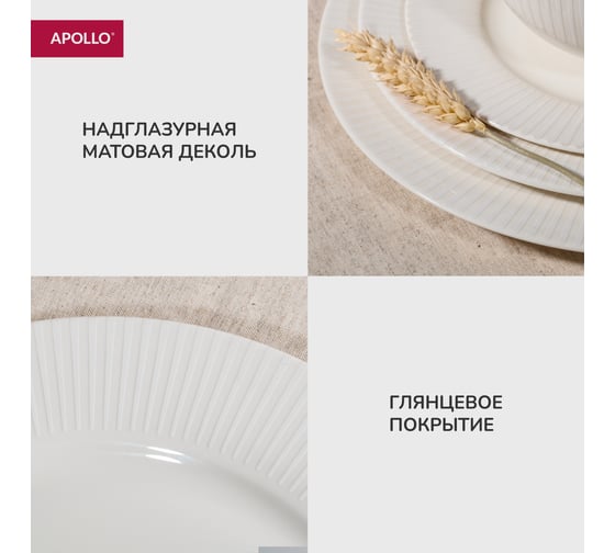 Тарелка обеденная APOLLO Nimbo 23 см NMB-23