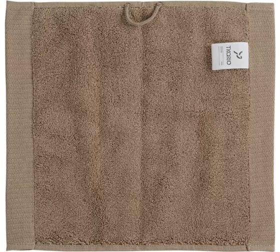 Полотенце для лица Tkano коричневого цвета, коллекция Essential, 30x30 см TK19-FT0003
