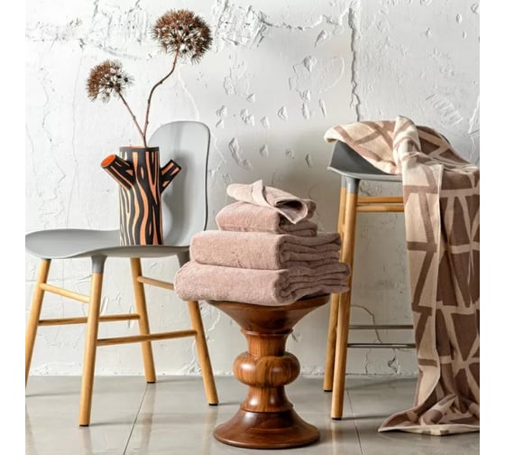 Полотенце для лица Tkano коричневого цвета, коллекция Essential, 30x30 см TK19-FT0003