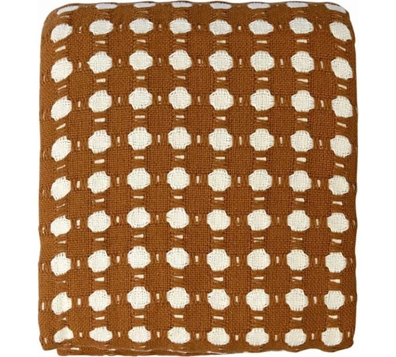 Покрывало Tkano Polka dots из хлопка, карамельного цвета, коллекция Essential, 230x250 см TK23-BS0009