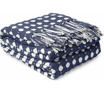 Покрывало Tkano Polka dots из хлопка, темно-синего цвета, коллекция Essential, 180x250 см TK23-BS0012