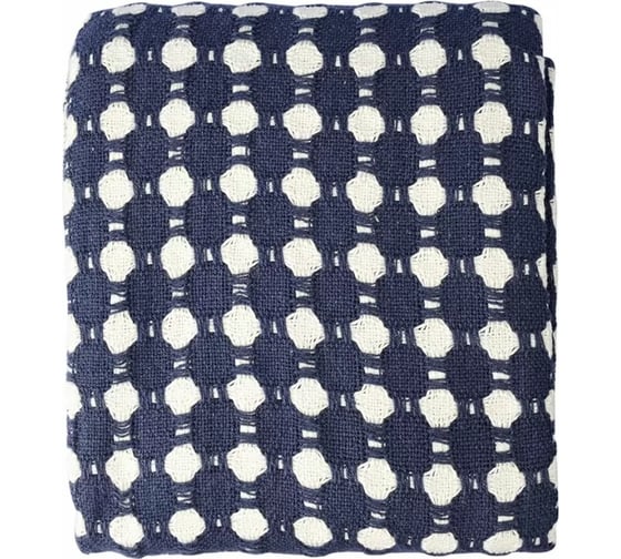 Покрывало Tkano Polka dots из хлопка, темно-синего цвета, коллекция Essential, 230x250 см TK23-BS0011