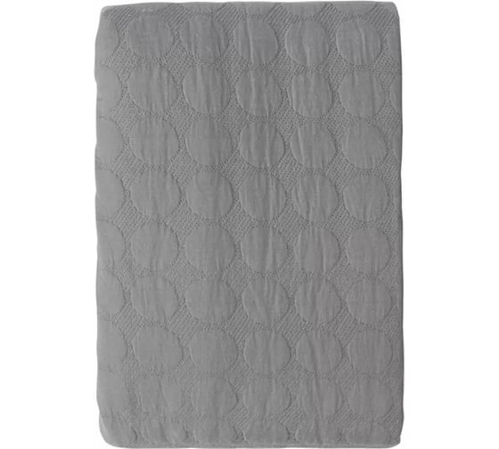 Покрывало Tkano Solid dots стеганое, серого цвета, коллекция Essential, 230x250 см TK23-BS0015