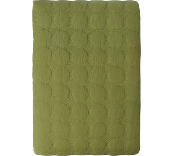 Покрывало Tkano Solid dots стеганое, оливкового цвета, коллекция Essential, 230x250 см TK23-BS0016