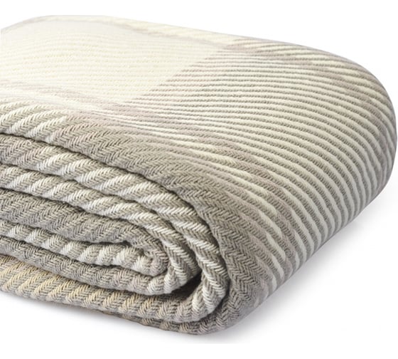 Покрывало Tkano Warm traditions из хлопка, бежево-серого цвета, коллекция Essential, 230x250 см TK23-BS0013