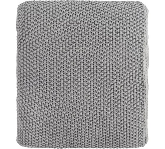 Плед Tkano из стираного хлопка, серого цвета, коллекция Essential, 130x180 см TK22-TH0008