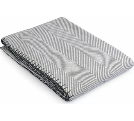 Плед Tkano из шерсти мериноса, серого цвета, коллекция Essential, 130x180 см TK23-TH0002