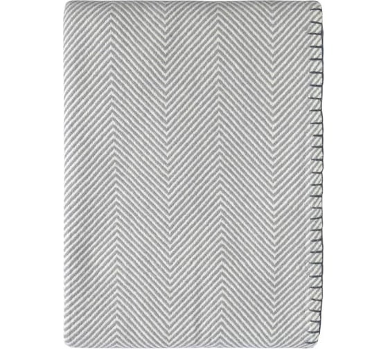 Плед Tkano из шерсти мериноса, серого цвета, коллекция Essential, 130x180 см TK23-TH0002