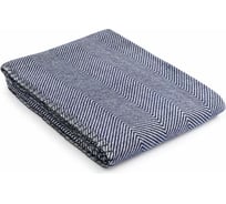 Плед Tkano из шерсти мериноса, темно-синего цвета, коллекция Essential, 130x180 см TK23-TH0001