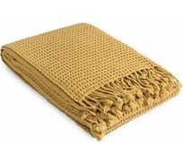 Плед Tkano из шерсти, цвета охры, коллекция Essential, 130x180 см TK23-TH0005