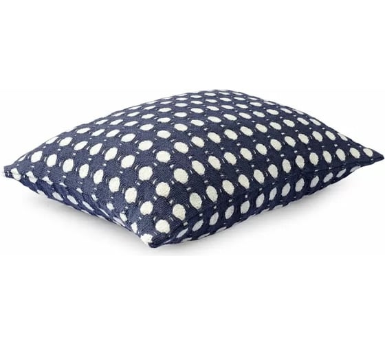 Чехол на подушку Tkano из хлопка, Polka dots, темно-синего цвета, коллекция Essential, 40x60 см TK23-CC0008