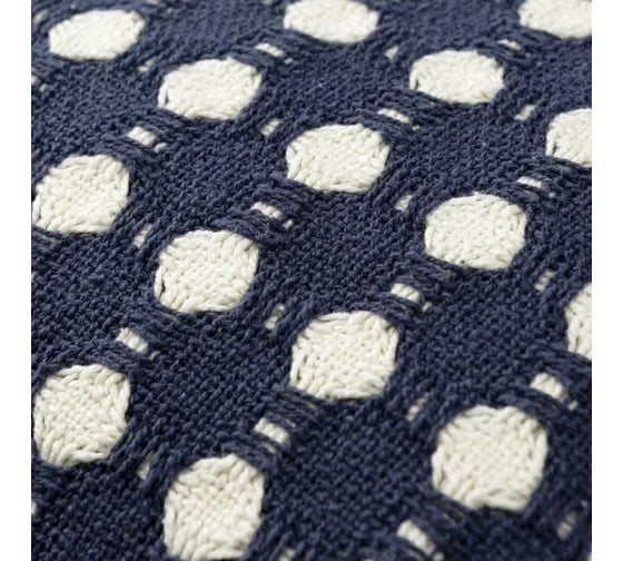 Чехол на подушку Tkano из хлопка, Polka dots, темно-синего цвета, коллекция Essential, 40x60 см TK23-CC0008
