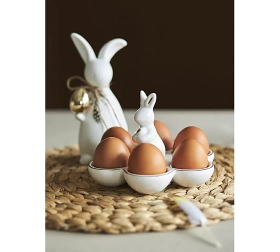 Подставка для яиц Tkano Easter Bunny, коллекция Essential, 17x17x12,5 см TK24-TW_EGH0002