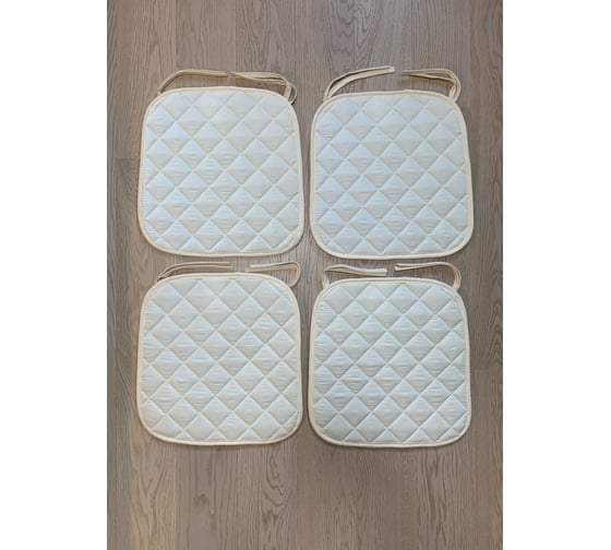 Комплект подушек на стул ТЕКСТИЛЬ Микрофибра 35x38 - 4 шт бежевая 50965