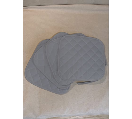 Комплект подушек на стул ТЕКСТИЛЬ Микрофибра 35x38 - 4 шт серый 37480