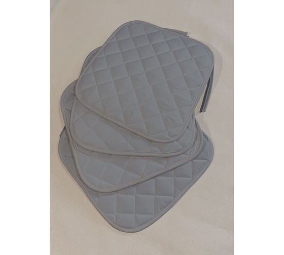 Комплект подушек на стул ТЕКСТИЛЬ Микрофибра 35x38 - 4 шт серый 37480