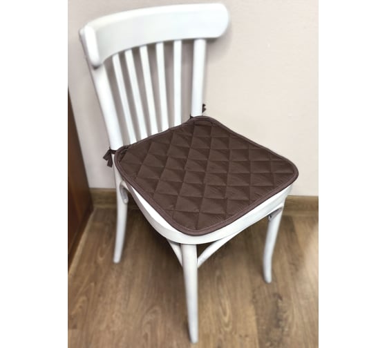 Комплект подушек на стул ТЕКСТИЛЬ Микрофибра 35x38 - 4 шт коричневый 37589