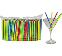 Соломка-трубочка для коктейля ALMIN высота 125, диаметр 5 мм 400 шт в упаковке прямая цветная полипропилен 1/50 ПС-PS102AN