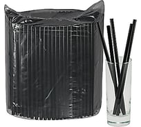 Соломка-трубочка для коктейля ALMIN высота 210, диаметр 7 мм 250 шт в упаковке прямая черный полипропилен 1//32 ПС-002