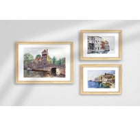 Набор постеров в раме Европейский пейзаж из 3 шт., дерево Симфония ПРН-187