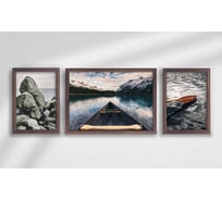 Набор постеров в раме На озере из 3 шт., дерево Симфония ПРН-200