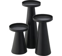 Набор подсвечников Bergenson Bjorn Fyr, черные, 3 шт BB0000140