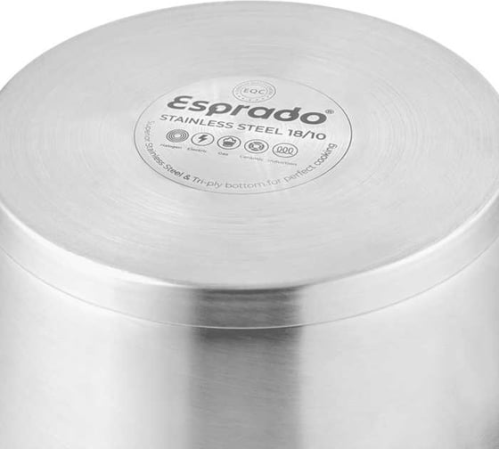 Ковш с крышкой Esprado 16x9 см, 1,7 л, нержавеющая сталь, plano PLAL16BE109