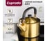 Чайник Esprado c PVD покрытием, матовый, золотой, 2,5 л, нержавеющая сталь, Magnifico MGN25G1E109 3