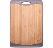 Доска разделочная ECO двусторонняя 40x28x1,8 см. Материал: бамбук, пластик, термопластичная резина Gipfel 3255