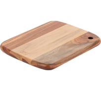 Доска разделочная FARU 25x20x1.8 см из дерева акации. Цвет: тёмно-коричневый. Gipfel 50940