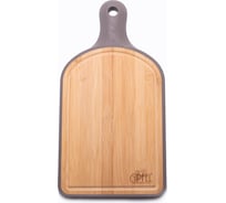 Доска разделочная ECO двусторонняя 35x18x1,7 см. Материал: бамбук, пластик, термопластичная резина Gipfel 3253